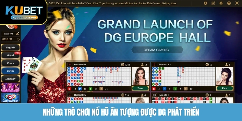 Những trò chơi nổ hũ ấn tượng được DG phát triển